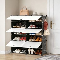 Gulches Black 6-Layer Shoe Rack Cabinet