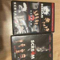 Three Dvd Set With Scream, 1 Scream 2 And Scream 3, Second Dvd Scream 4 Unopened