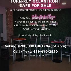 Turnkey Beachfront Coffee/sandwich Shop 