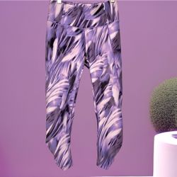EUC Calia Purple Patterned workout Ankle Leggings S  