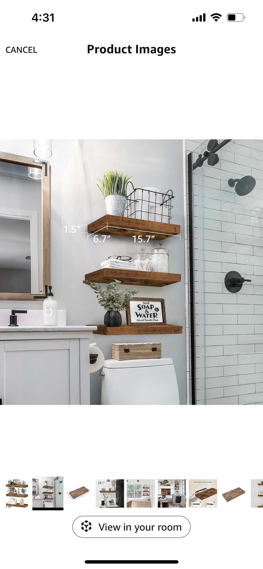 FLOATING SHELVES SET OF 3