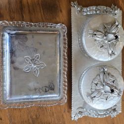 Glass Serving Dishes Set Of 2