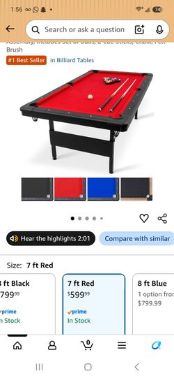 Billiards pool table