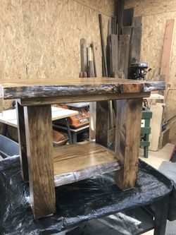 Custom made live edge end tables