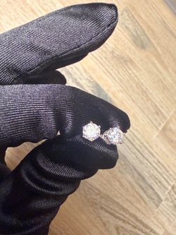Moissanite diamond earrings