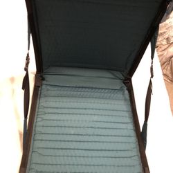 Super lite puncture resistant backpacking and camping self inflating chair and sleeping pad