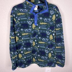 Vintage L.L Bean Sweater Fleece 90s Pullover Size Medium Sweater Jacket Coats 