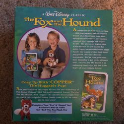 The Fox and the Hound Disney VHS Video and Plush Toy Copper