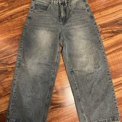 Empyre Gray/Blue Wide Leg Jeans