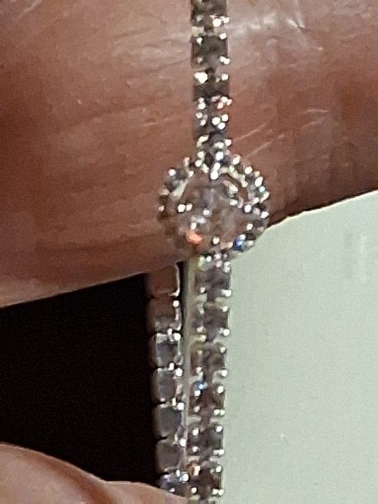 Pandora Authentic Brand New Sterling Silver Sparkling Halo Timeless Tennis Bracelet 7.5 Adjustable