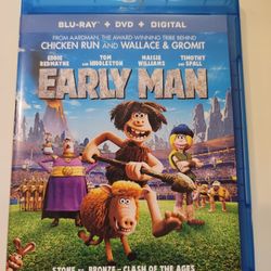 $5 BLU RAY. EARLY MAN. $5 OR TRADE FOR A MOVIE TITLE I DO NOT ALREADY OWN. BLU RAY ONLY NO DIGITAL .
