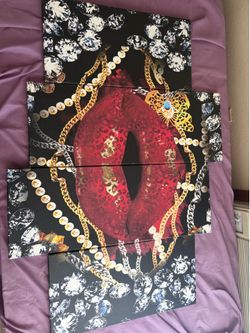 Lips painting for wall