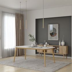 *BRAND NEW* Rectangular 100% FSC Certified Solid Wood White Table | Ideal Furniture For Indoor
