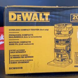 DEWALT 20-Volt MAX XR Cordless Brushless Compact Router (Tool-Only)