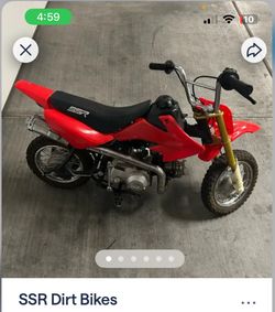 SSR Mini Bike 70cc In Perfect Condition With Extra New Parts 