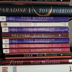 Toni Morrison Books, Soft $7, Hardback $10