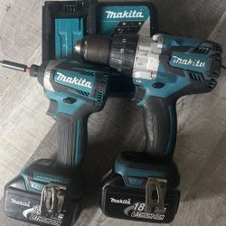 Makita 18volt Brushless Impact And Hammer Drill 2 Battery With Charger 🔌 