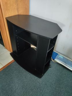 Black corner TV stand