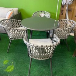 Palm Gray Outdoor Dinings Sets Tables and 4 Chairs Finance and Delivery Available 