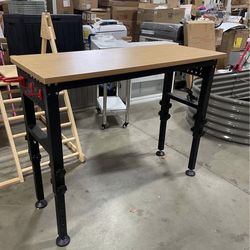 Chipped Sell As Is Assembled New 48 "Adjustable Workbench with Power Outlet Work Station