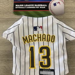 SD Padres Pets First MLBPA Dog Jersey Machado Size XS 
