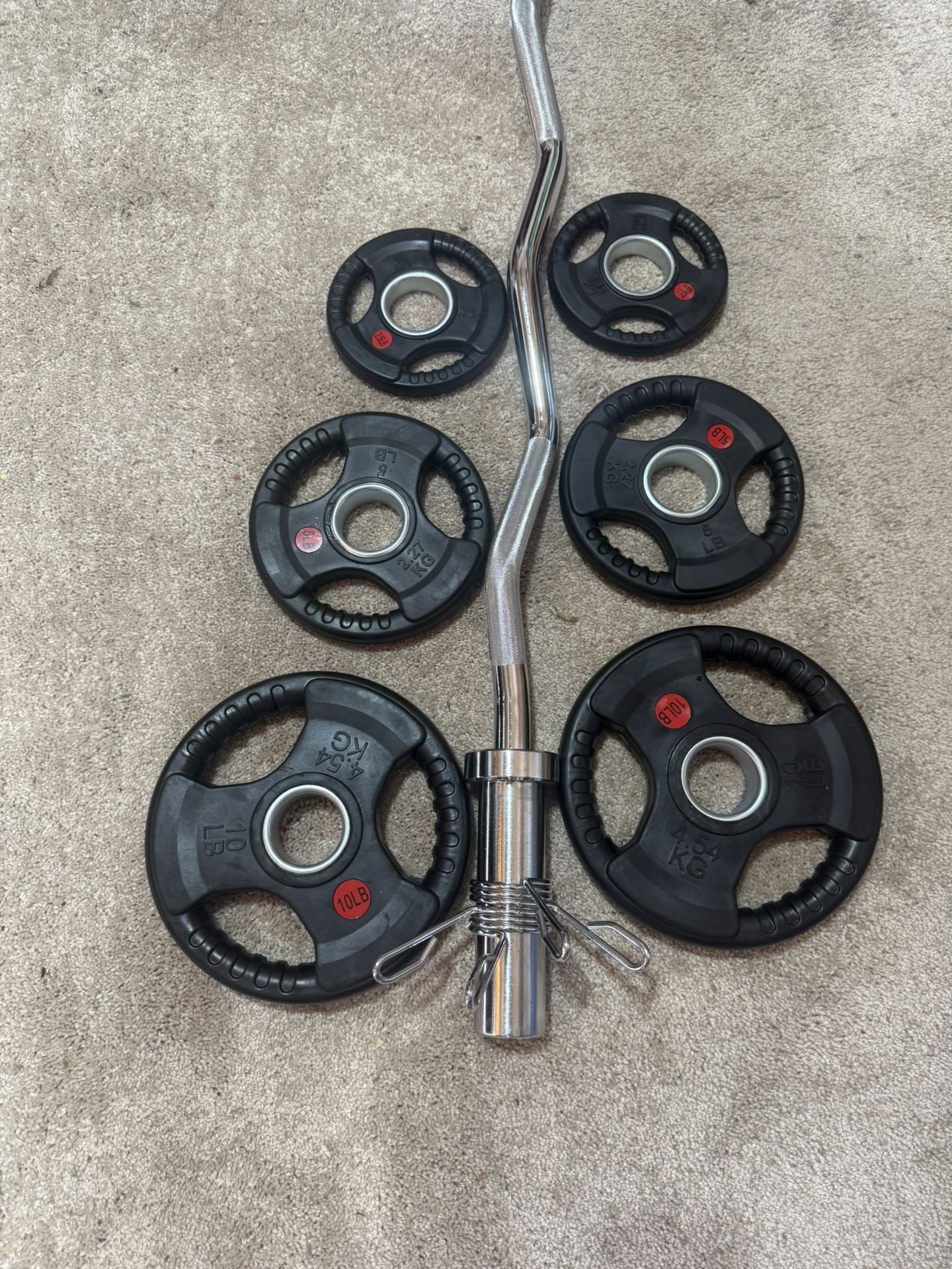 Weights Olympic Curl Bar Set