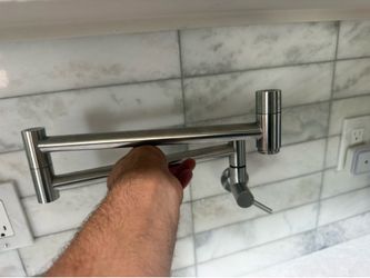 Wall-Mount Pot Wall-Mount Pot Filler Faucet – Brushed Stainless – Excellent condition