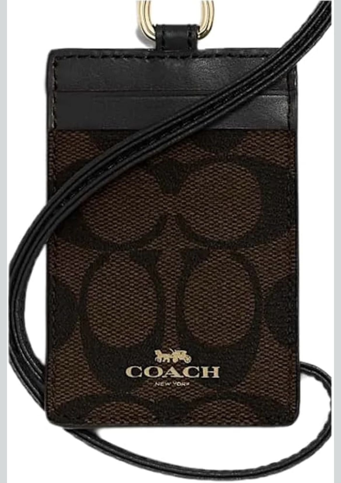 COACH New York Signature C Lanyard Badge ID & Credit Card Holder ✨Brand New✨