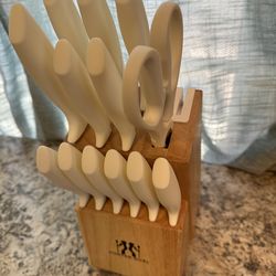 Huter dual 12 knife + scissors set with built in sharpener set