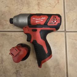 Milwaukee M12 Impact Drill 2462-20 with Battery
