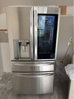 LG Fridge with knock knock feature used new compressor freezer and fridge