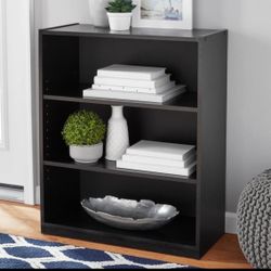 Mainstays 3-Shelf Bookcase, True Black Oak