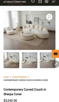 White Curved Sofa