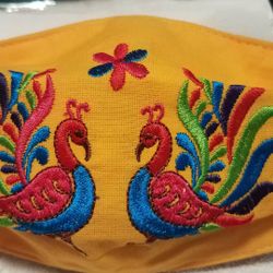 Embroidered face mask