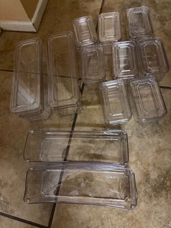Clear Plastic Storage Bins Set