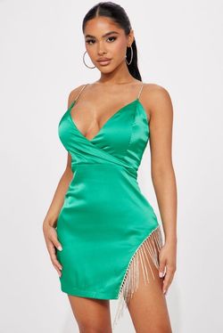 Rhinestone Mini Dress ! Size Large 