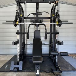 Smith Machine 300 | Adjustable Bench | 245lb Cast Iron Olympic Weights | 7ft Olympic Bar | Fitness | Gym Equipment | FREE DELIVERY/INSTALLTION 🚚 