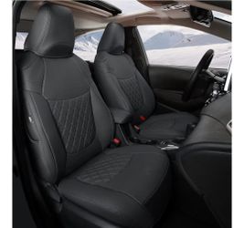 GIANT PANDA Customized front seat Car Seat Covers Fit for Toyota Corolla 2020 2021 2022 2023 2024 Hybrid LE & 2023-2025 2026 Hybrid XLE, Faux Leather 