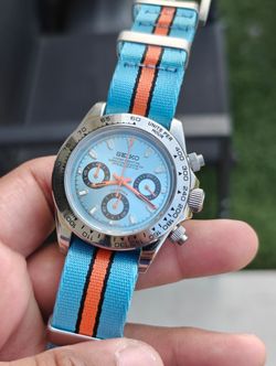Custom Seiko Daytona Gulf Watch
