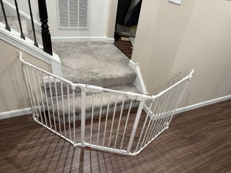 79" Extra Wide Baby Gate with Door - Hardware Mounted Safety Gate for Hallways, Doorways, and Stairs