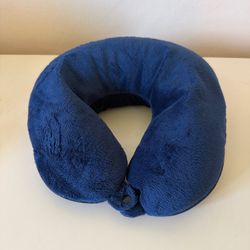 Blue travel neck pillow