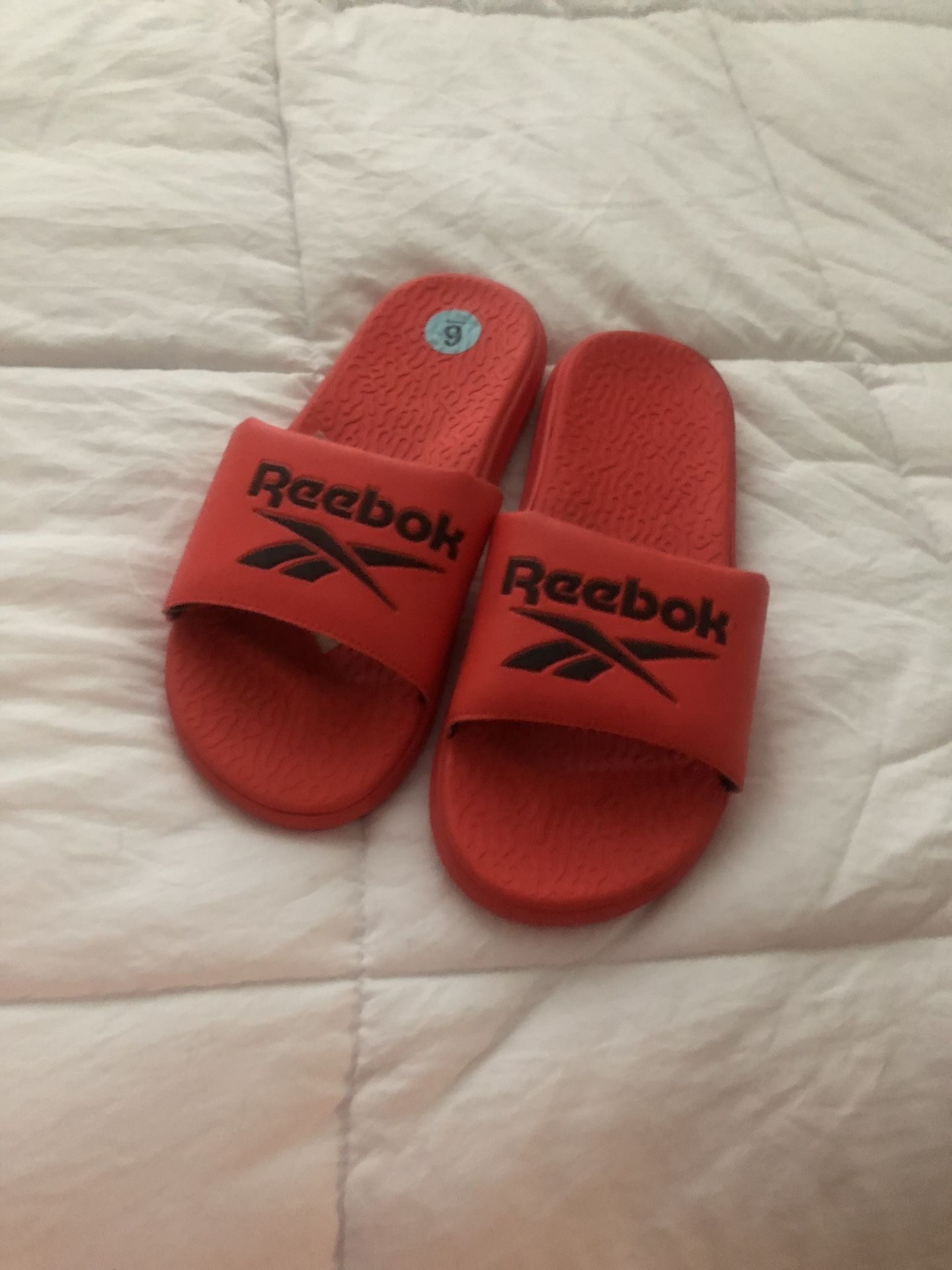 Brand New Reebok Red Slides