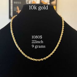 Gold Rope Chain 10k
