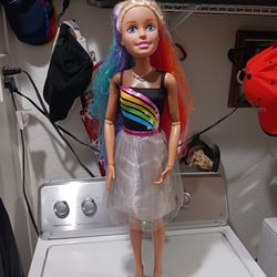 BARBIE 28 inches  rainbow Sparkle Best fashion friend doll.  Good Condition.  Collectible.