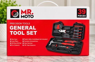 Brand New 39-Piece General Tool Set with Carrying Case
