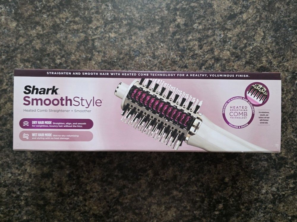 Shark SmoothStyle Heated Comb Straightener And Smoother HT202
