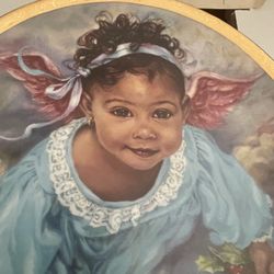 Little girl angel plate