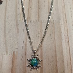 Silver Necklace With Pendant 