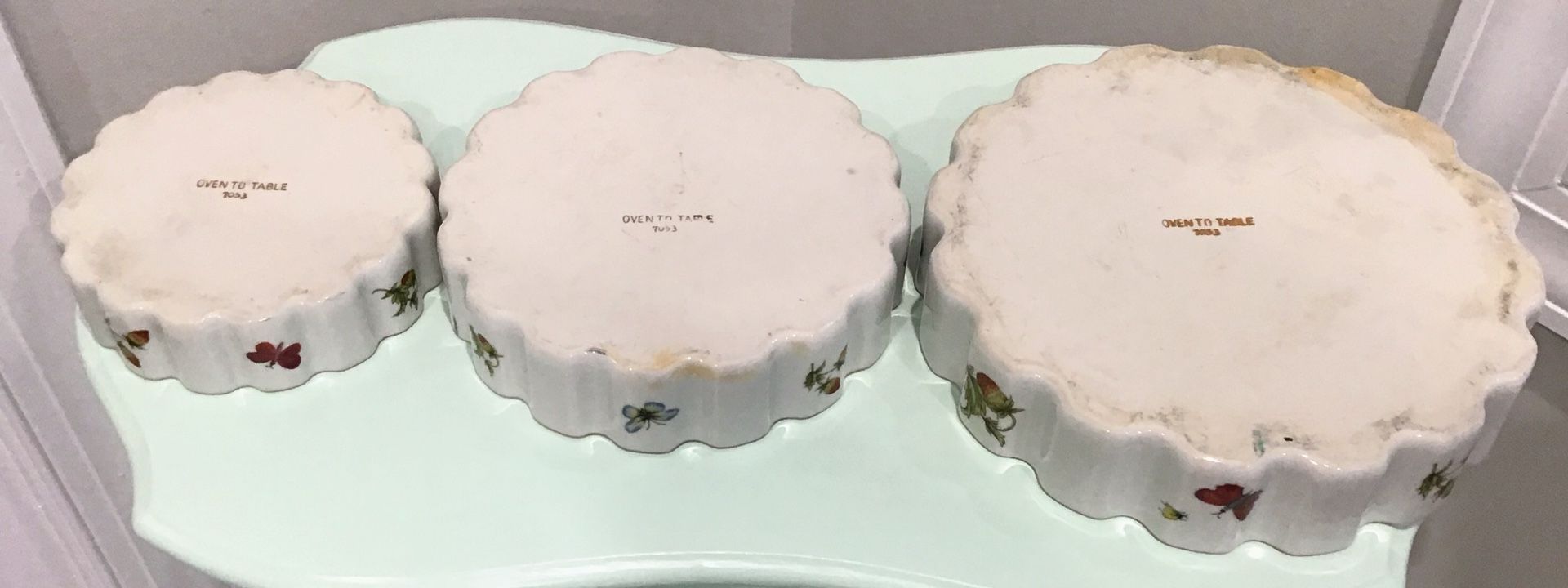 Vintage Lenwile Ardalt Oven to Table Strawberries & Butterflies