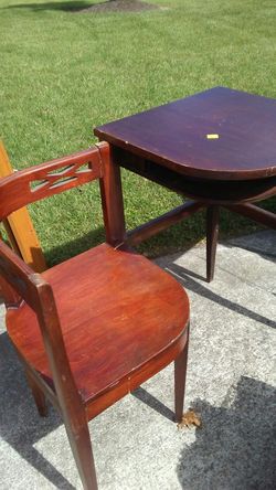 Antique tale and chair